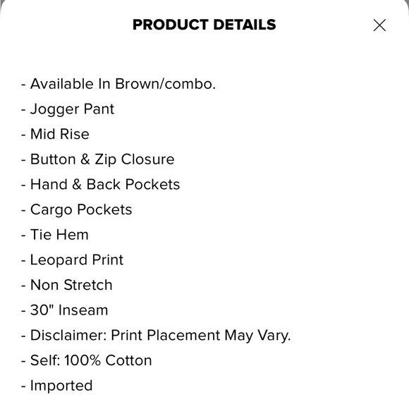 Leopard Print Cargo Pants Anastasia Leopard Jogger - Brown/combo - Picture 4 of 4